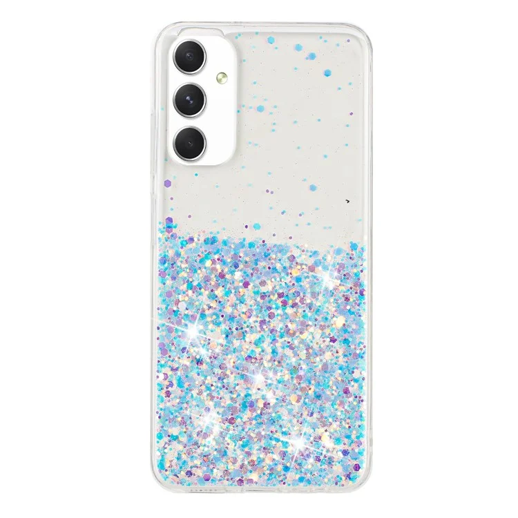 Para Samsung Galaxy A05s 4G Luminous Phone Cover Epoxy Glitter Sparkle TPU Phone Case - Blanco