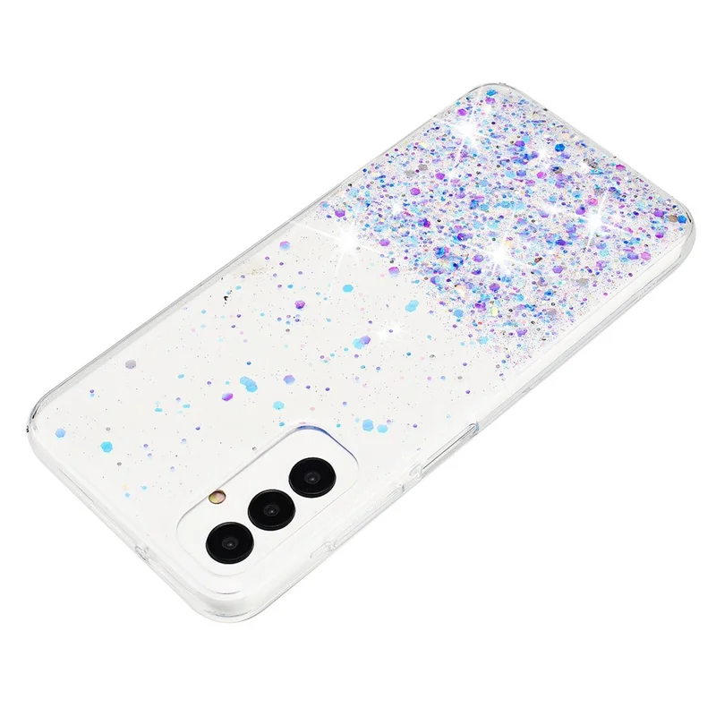 For Samsung Galaxy A05s 4G Luminous Phone Cover Epoxy Glitter Sparkle TPU Phone Case - Purple