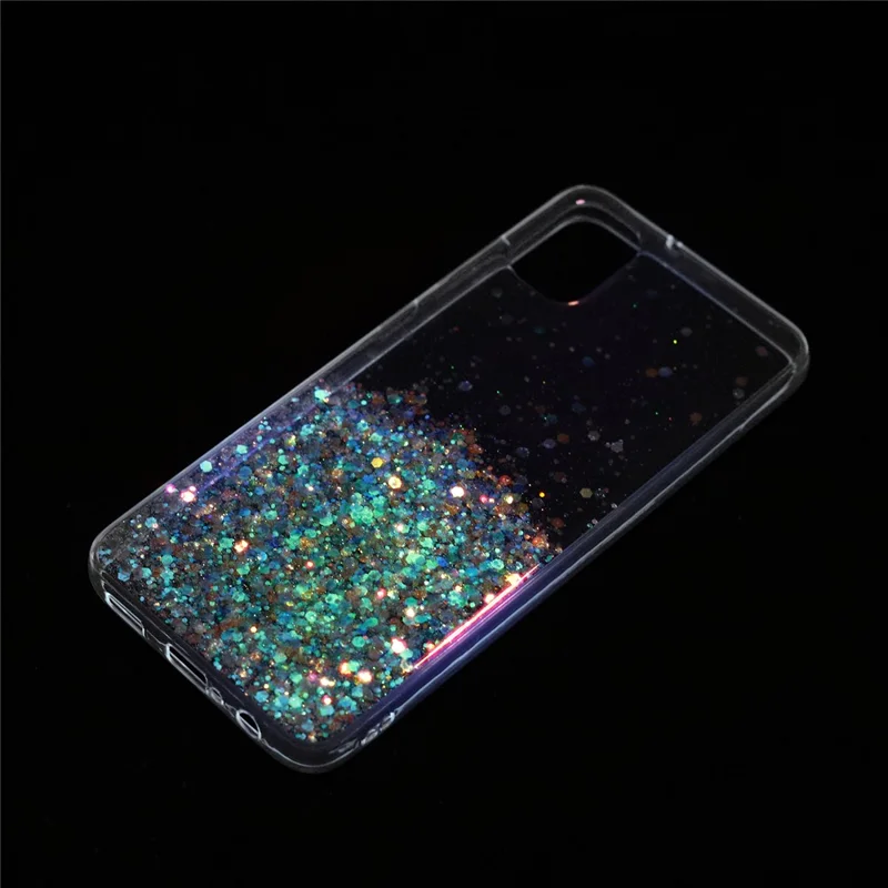For Samsung Galaxy A05 4G Phone Case Sparkle Luminous Epoxy TPU Back Cover - Blue