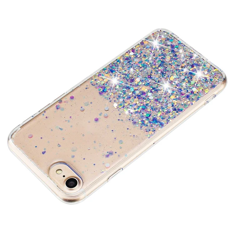 Для iPhone 6 / 7 / 8 / SE (2022) / SE (2020) / SE (1-го поколения) Чехлы Anti-Scratch Epoxy Luminous TPU Телефонная оболочка - Фиолетовый