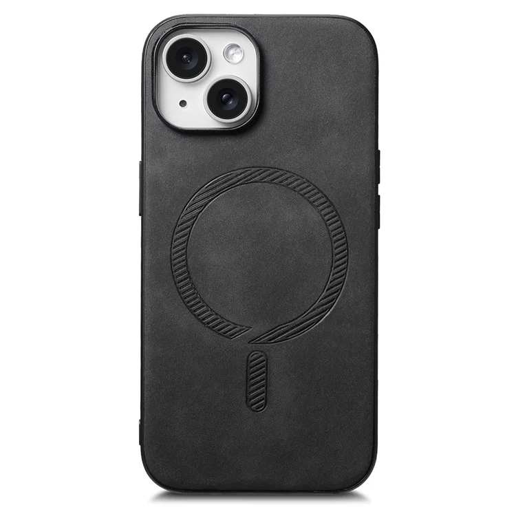 B1 Per iPhone 14 Custodia Magnetica Compatibile con MagSafe Pelle touch Skin+TPU Custodia Telefonica - Nero