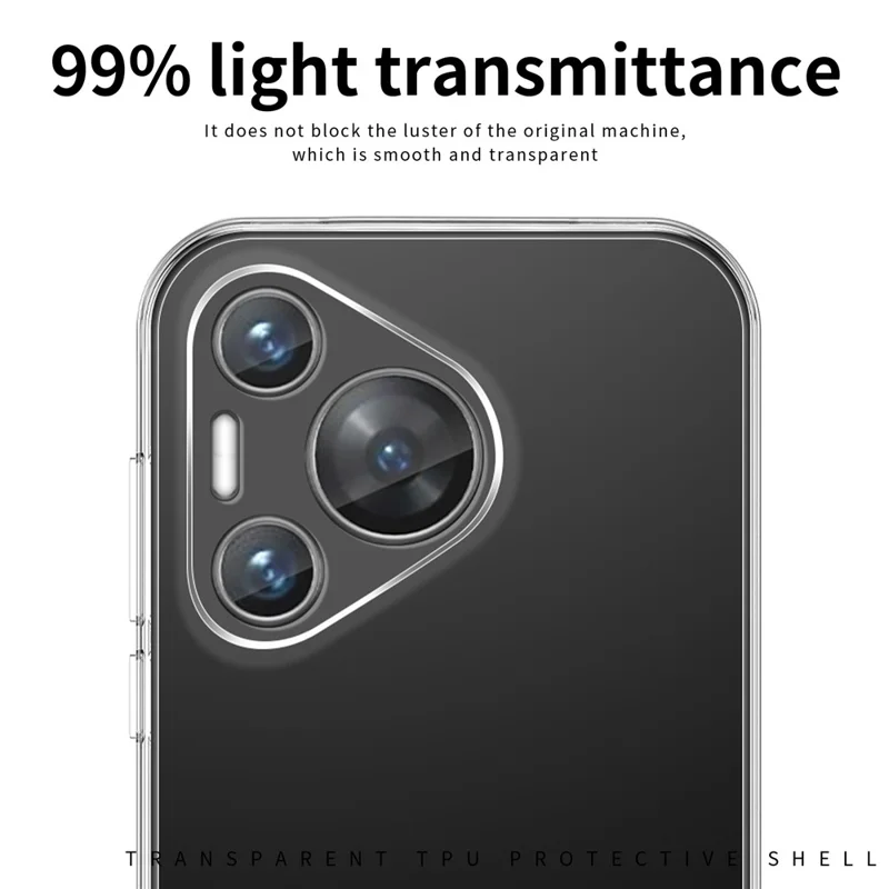 MOFI For Huawei Pura 70 Case Anti-scratch High Transparency Soft TPU Phone Cover