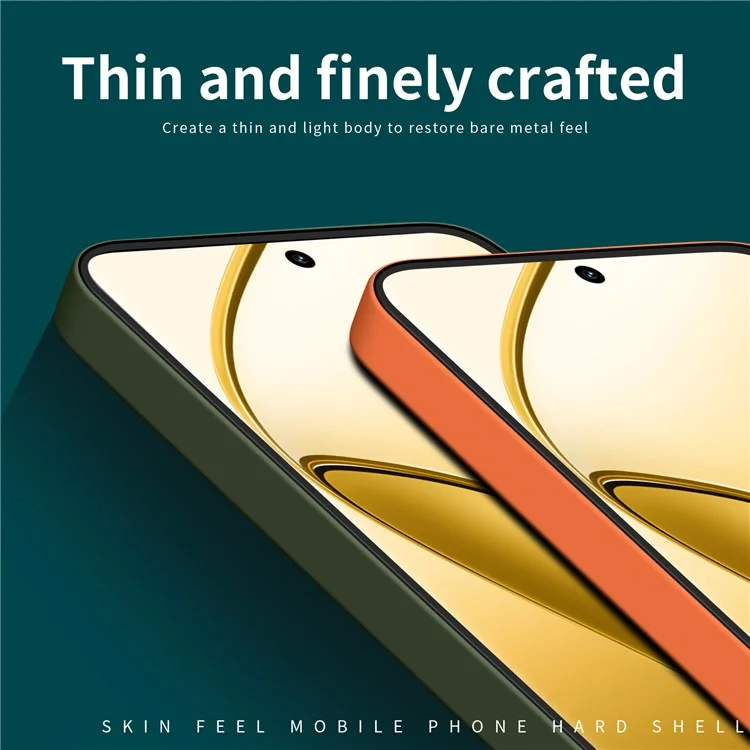 MOFI JK Qin Series For Realme 12 Pro 5G / 12 Pro+ 5G Case TPU+Acrylic Skin-touch Phone Cover - Orange