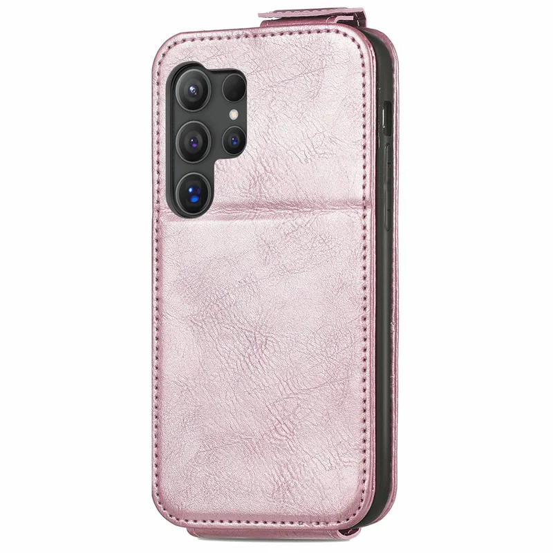 For Samsung Galaxy S24 Ultra Case Zipper Wallet Leather Cover Cell Phone Accessory Wholesale - Rose Gold