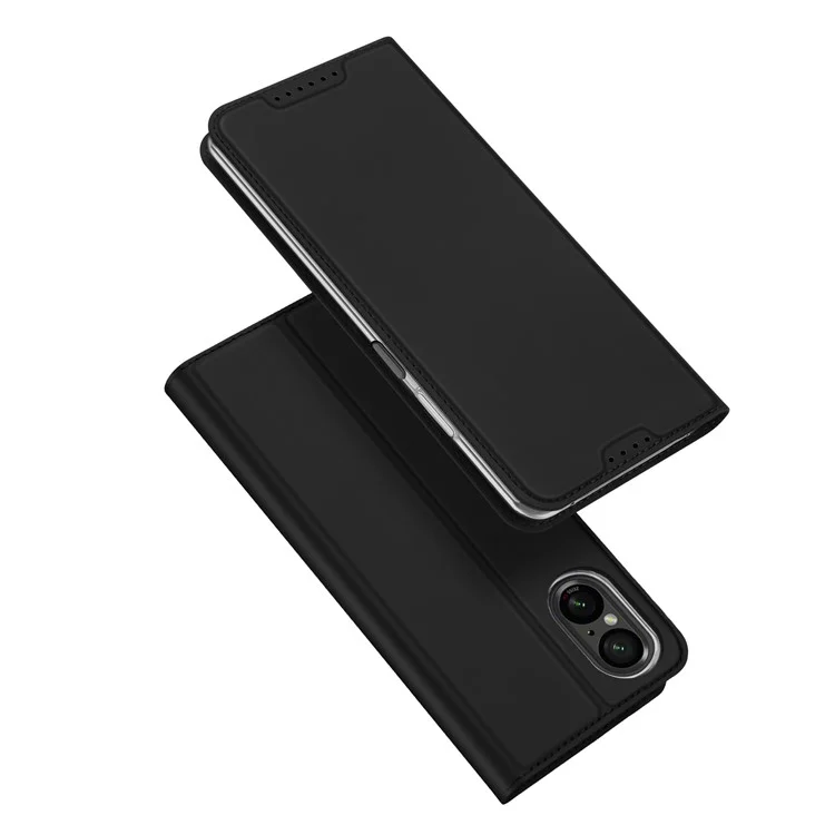 DUX DUCIS Skin Pro Series für Sony Xperia 10 VI PU-Lederhülle mit Ständer und Kartenfach - Schwarz