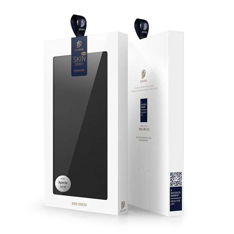 DUX DUCIS Skin Pro Series für Sony Xperia 10 VI PU-Lederhülle mit Ständer und Kartenfach - Schwarz