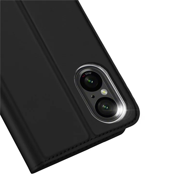 DUX DUCIS Skin Pro Series für Sony Xperia 10 VI PU-Lederhülle mit Ständer und Kartenfach - Schwarz