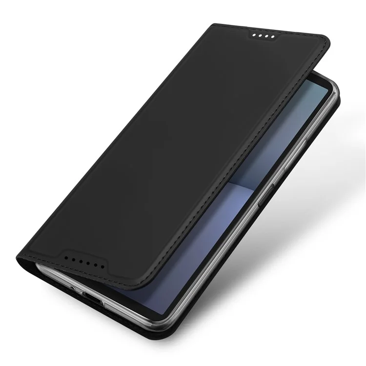 DUX DUCIS Skin Pro Series für Sony Xperia 10 VI PU-Lederhülle mit Ständer und Kartenfach - Schwarz