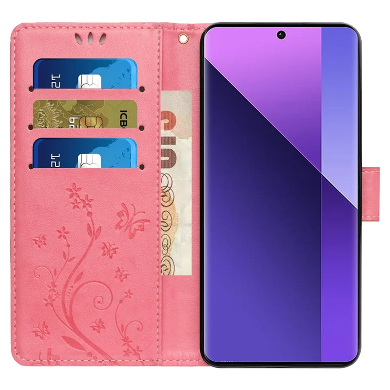 For Google Pixel 9 / Pixel 9 Pro Case Butterfly Pattern PU Leather Wallet Phone Cover - Pink