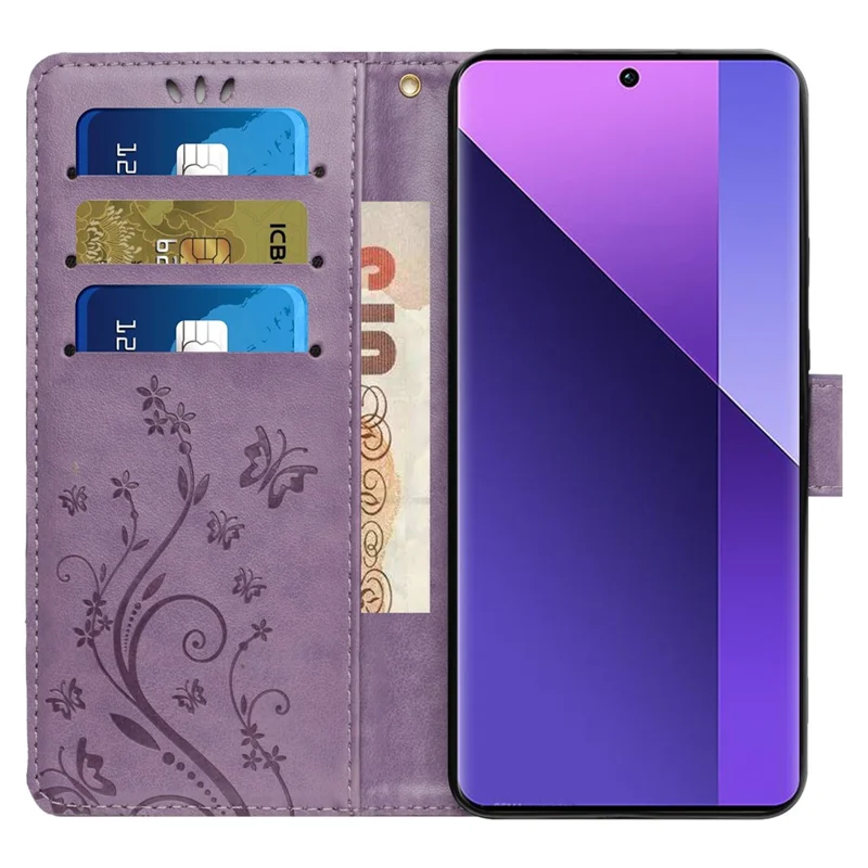 For Google Pixel 9 / Pixel 9 Pro Case Butterfly Pattern PU Leather Wallet Phone Cover - Light Purple