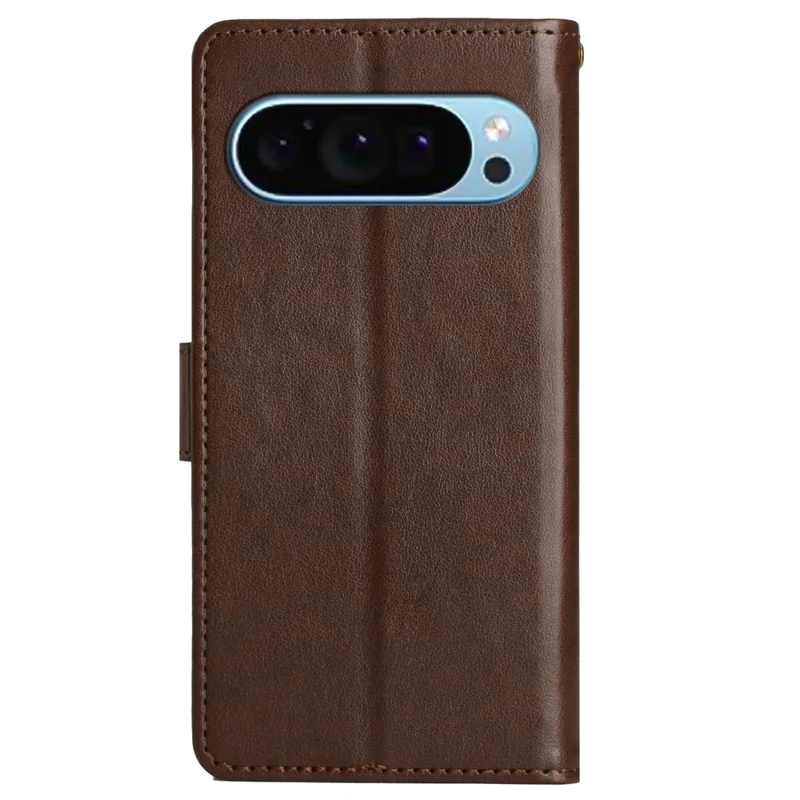 For Google Pixel 9 / Pixel 9 Pro Case Butterfly Pattern PU Leather Wallet Phone Cover - Brown