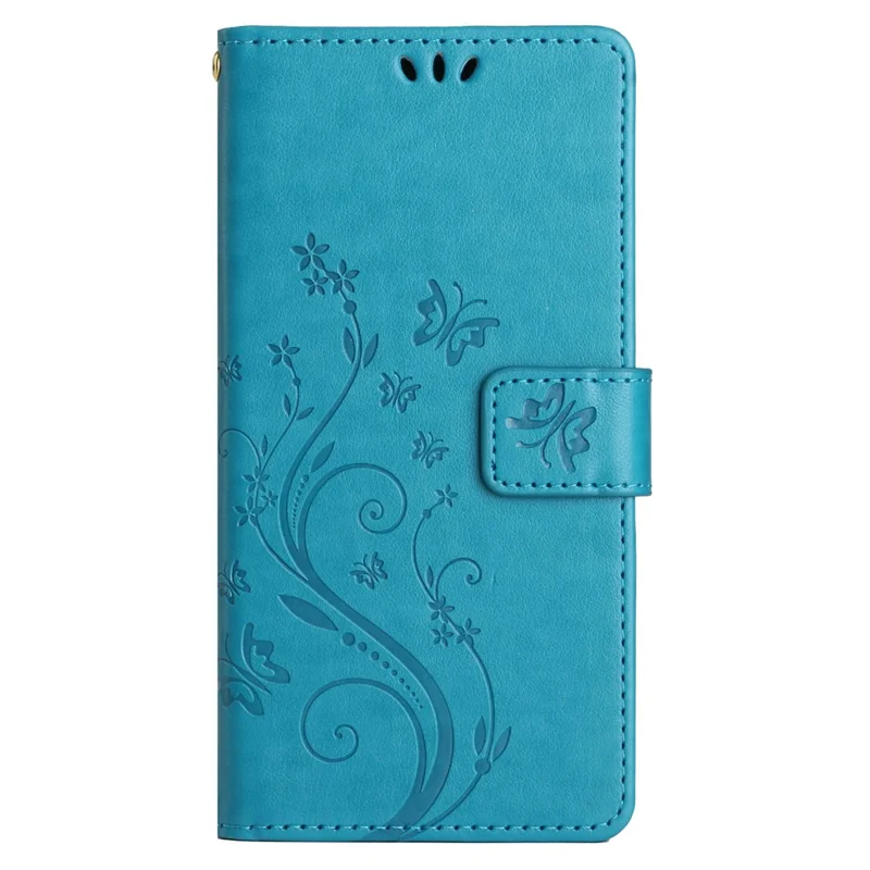For Google Pixel 9 / Pixel 9 Pro Case Butterfly Pattern PU Leather Wallet Phone Cover - Blue