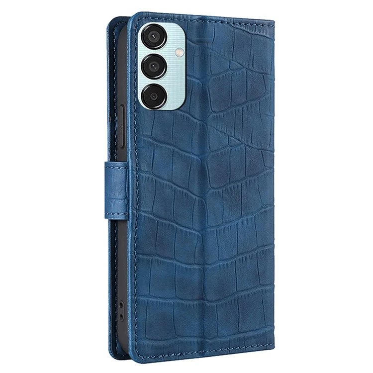 Para Samsung Galaxy M15 5G Funda Textura de Cocodrilo Cartera Funda de Teléfono - Azul