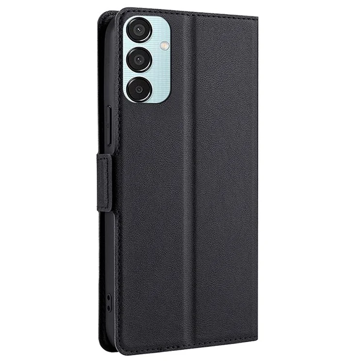 Funda para teléfono Samsung Galaxy M15 5G, con cierre magnético lateral y cubierta de cuero - negro