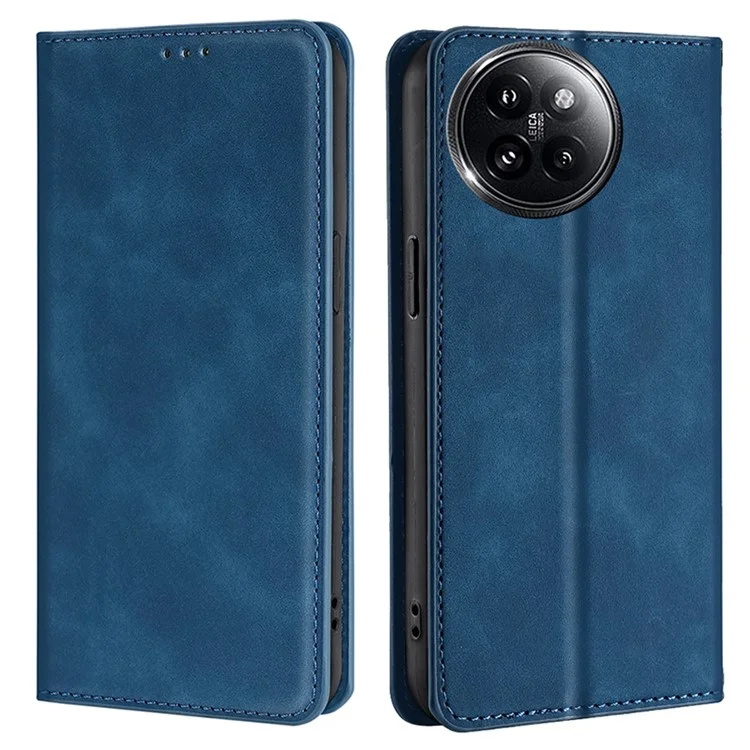 Pour Xiaomi Civi 4 Pro 5G / 14 Civi 5G Étui Porte-Cartes Fermeture Magnétique en Cuir - Bleu