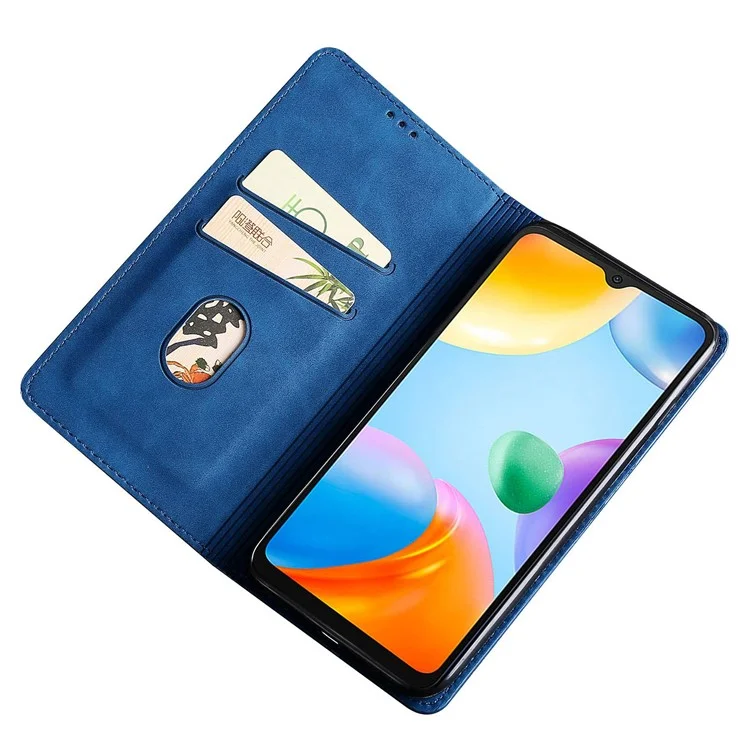 Pour Xiaomi Civi 4 Pro 5G / 14 Civi 5G Étui Porte-Cartes Fermeture Magnétique en Cuir - Bleu