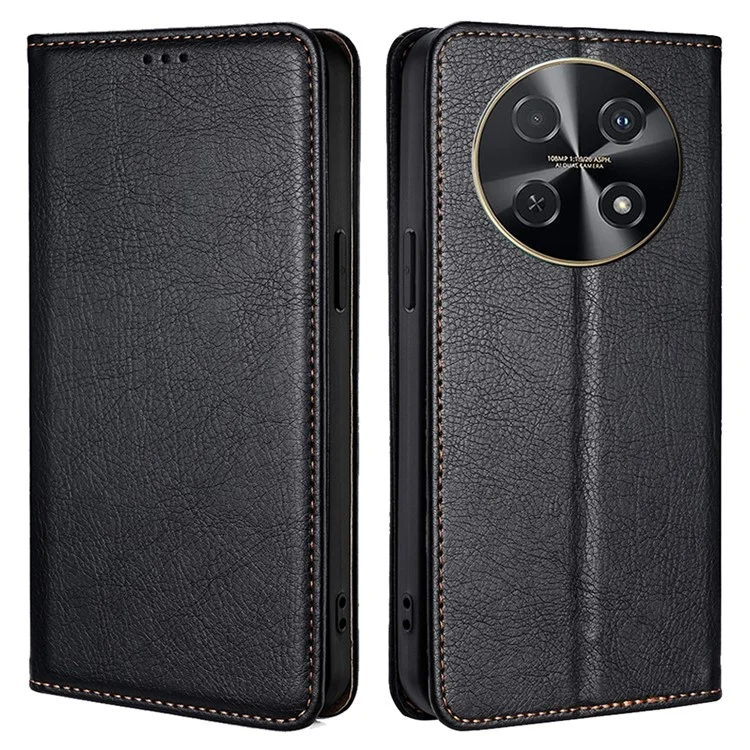 Para Huawei nova 12i 4G Case Magnetic Auto Closing Leather Wallet Phone Cover - Black