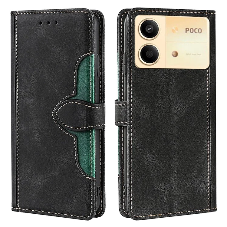 Für Xiaomi Redmi Note 13R Pro 5G Hülle PU-Leder Komplettschutz Handyhülle mit Brieftasche - Schwarz
