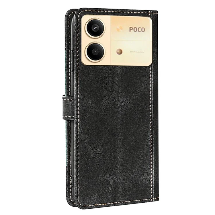 Für Xiaomi Redmi Note 13R Pro 5G Hülle PU-Leder Komplettschutz Handyhülle mit Brieftasche - Schwarz