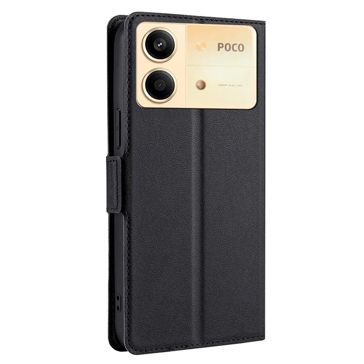 Für Xiaomi Redmi Note 13R Pro 5G PU-Leder + TPU-Schutzhülle - Schutzhülle mit Ständerfunktion - Schwarz