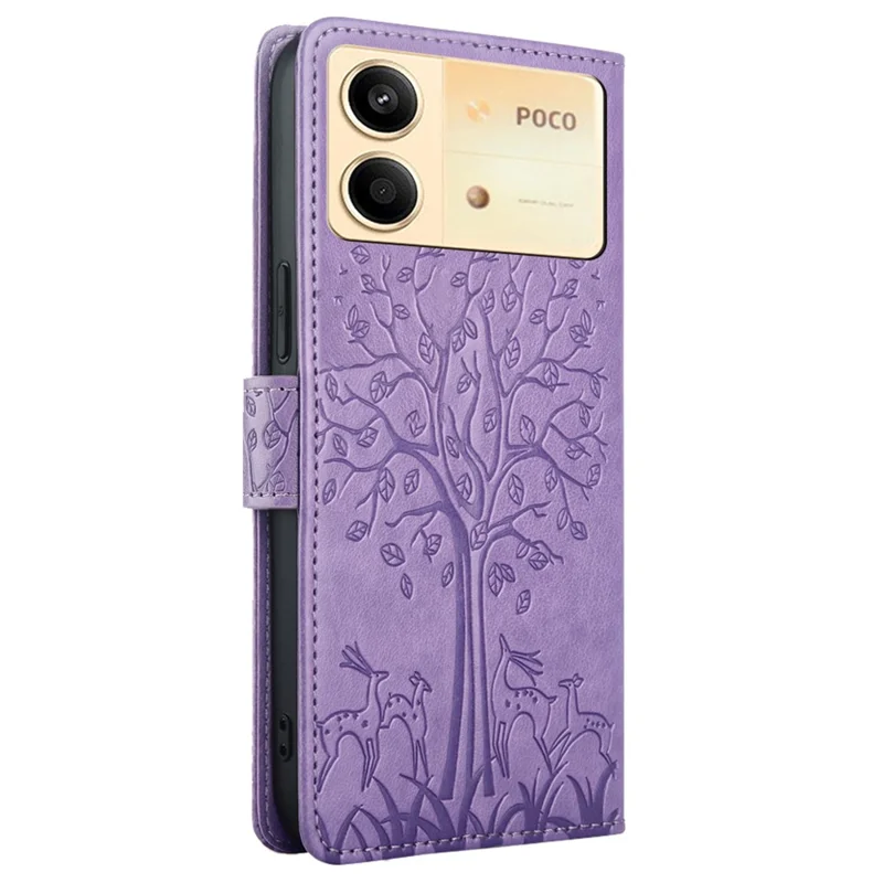For Xiaomi Redmi Note 13R Pro 5G Case Imprinted PU Leather Wallet Stand Phone Cover - Purple