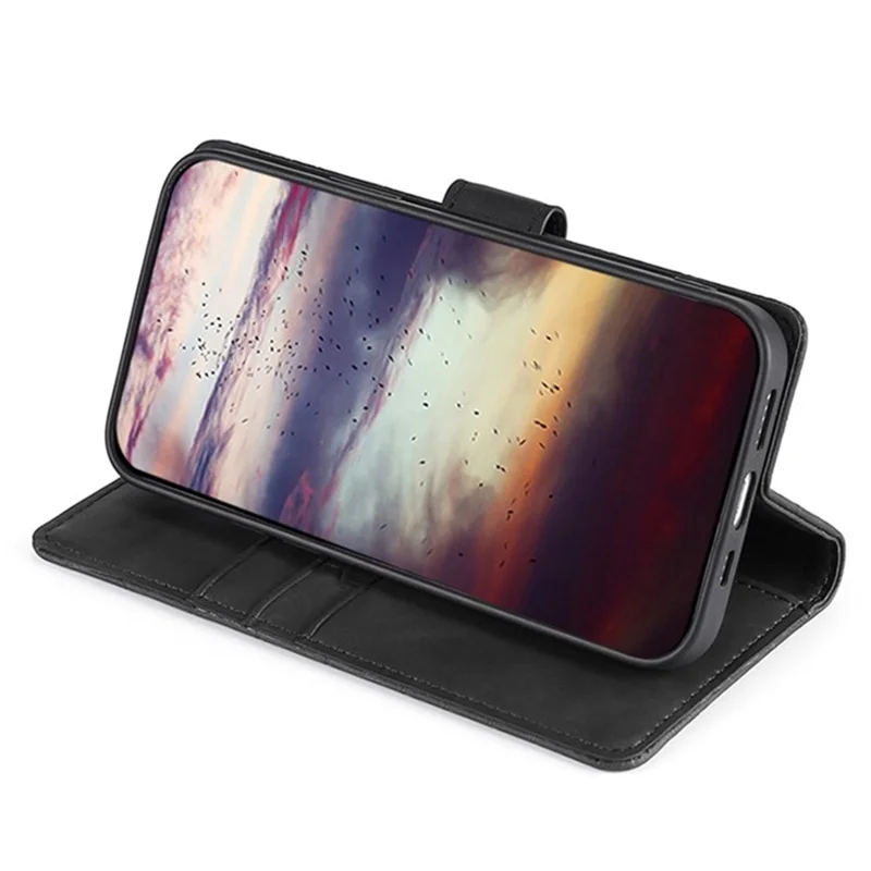 Para Xiaomi Redmi A3 / Poco C61 4G Case Crocodile Texture Skin-touch Leather Wallet Phone Cover - Preto