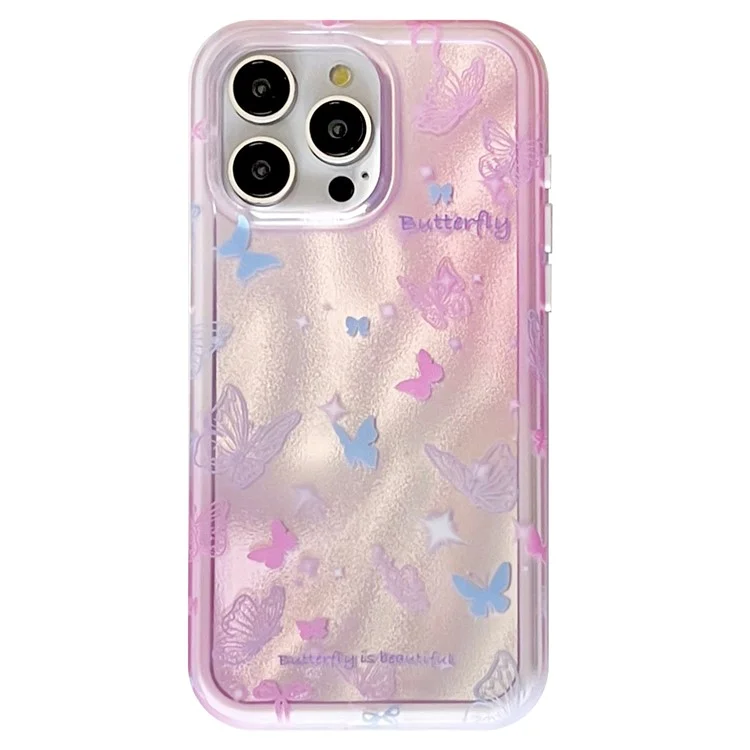 Coque téléphone TPU+PC pour iPhone 12 Pro Max, motif papillon coloré