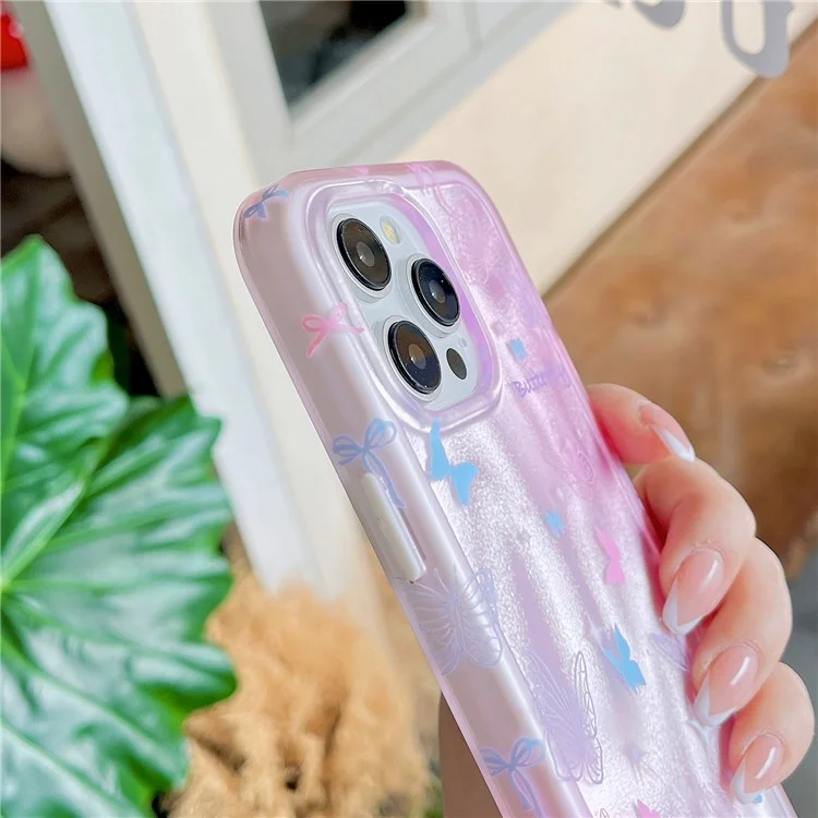 Coque téléphone TPU+PC pour iPhone 12 Pro Max, motif papillon coloré