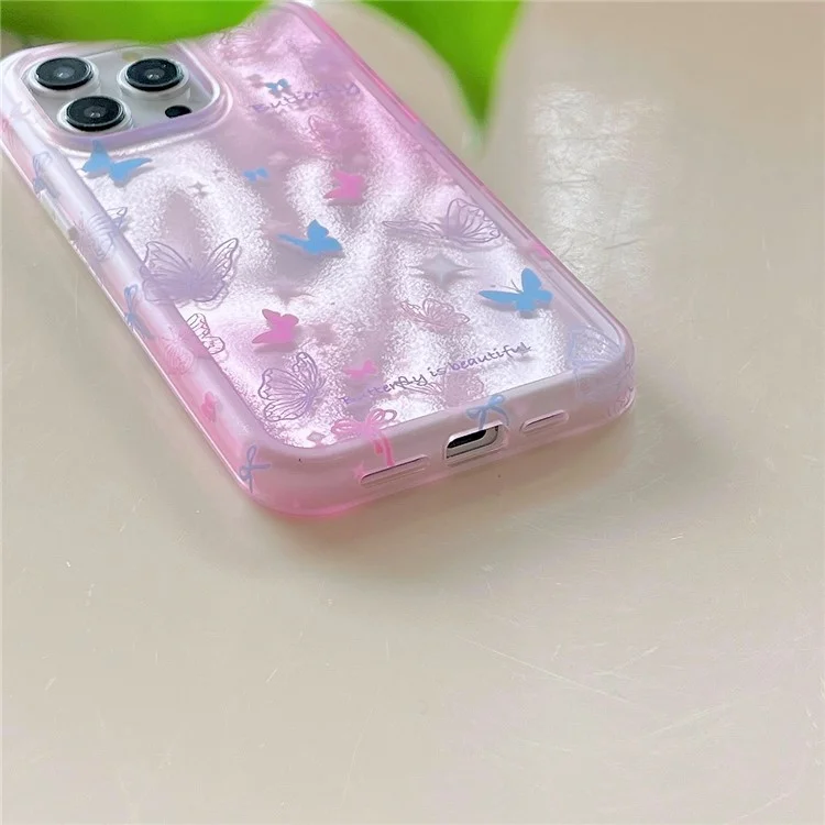 Coque téléphone TPU+PC pour iPhone 12 Pro Max, motif papillon coloré