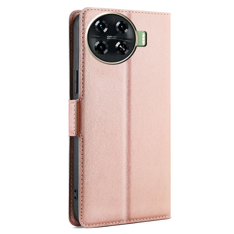 For TECNO Spark 20 Pro+ Drop-Proof Phone Case Shockproof PU+TPU Mobile Phone Cover - Rose Gold