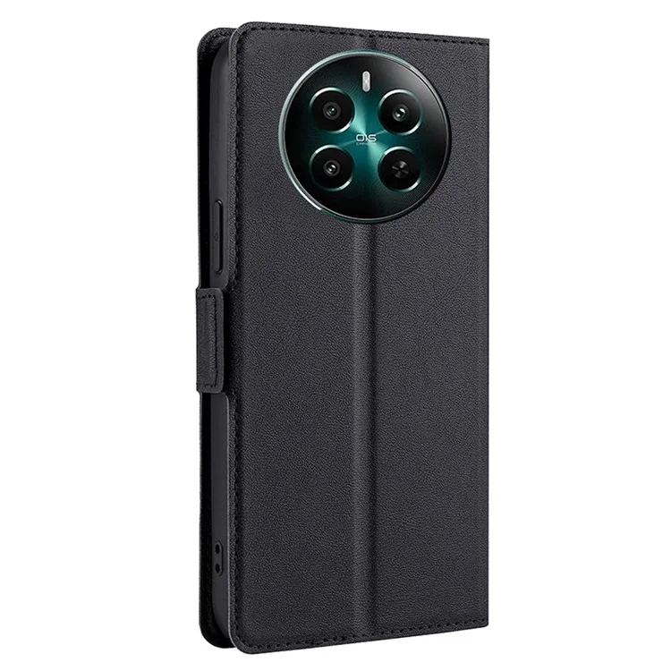 For Realme 12 4G / 12+ 5G Case Leather Phone Cover Mobile Accessories Wholesale - Black
