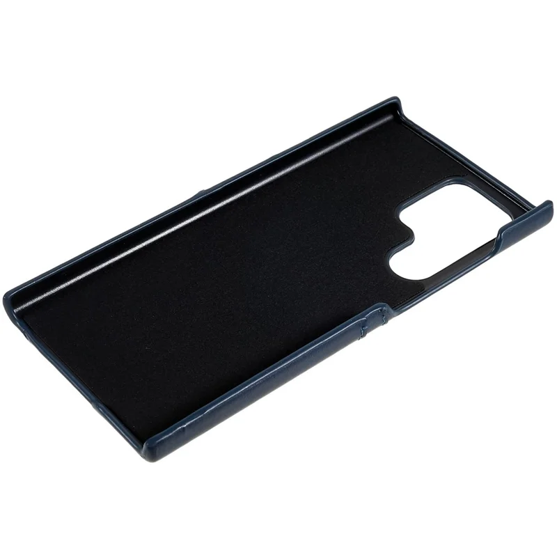 For Samsung Galaxy S24 Ultra Case 2 Card Slots PU+PC Phone Cover - Blue