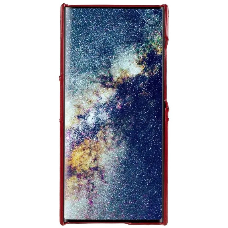 Para Samsung Galaxy S24 Ultra Case 2 Card Slots PU+PC Phone Cover - Vermelho