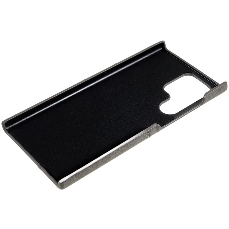 For Samsung Galaxy S24 Ultra Case 2 Card Slots PU+PC Phone Cover - Grey
