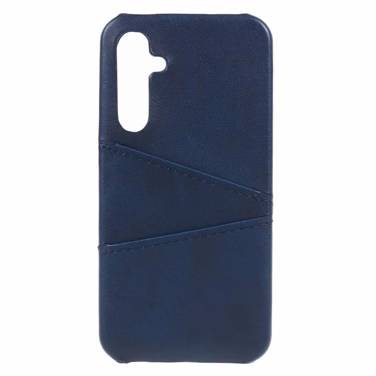 Custodia in pelle per Samsung Galaxy A35 5G, rivestimento in PC con 2 slot per schede - Blu