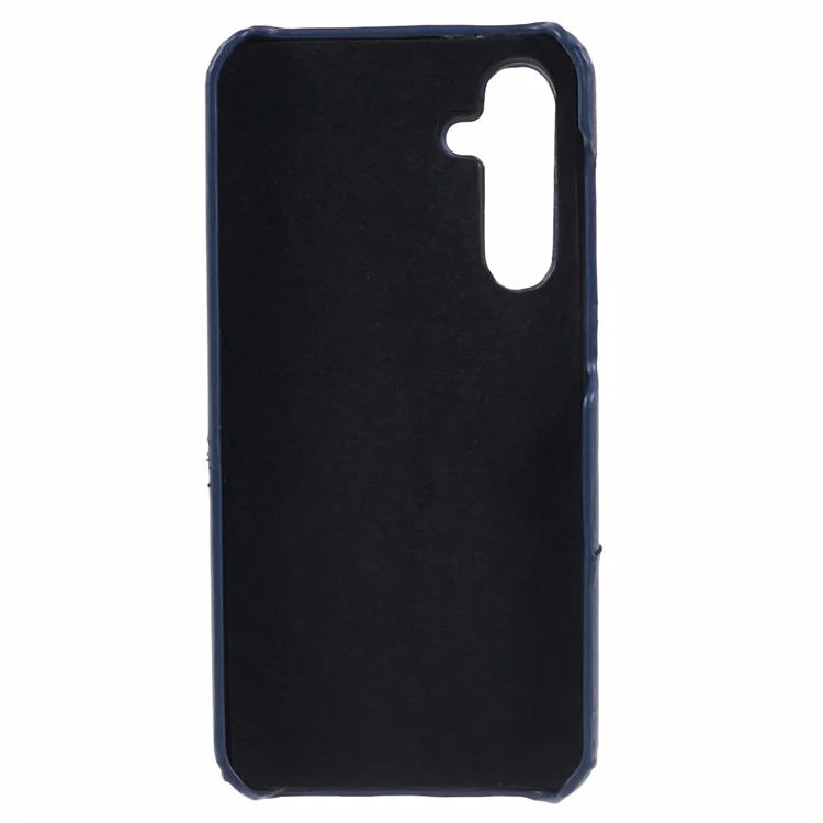 Custodia in pelle per Samsung Galaxy A35 5G, rivestimento in PC con 2 slot per schede - Blu