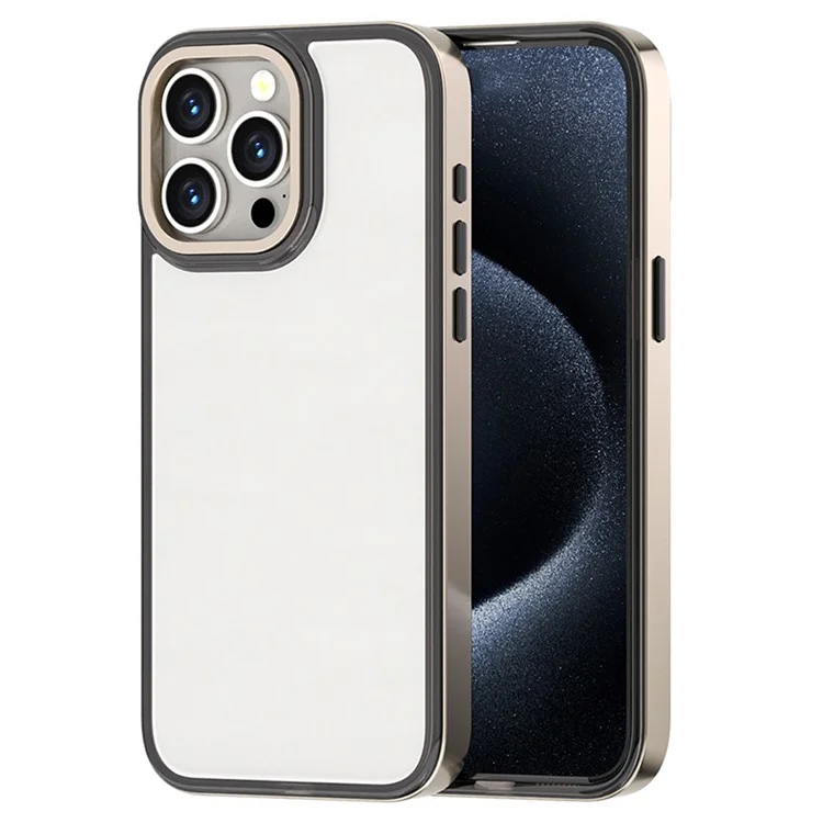 For iPhone 13 Pro 6.1 inch Case TPU+PC Electroplating Edges Phone Cover - Gold