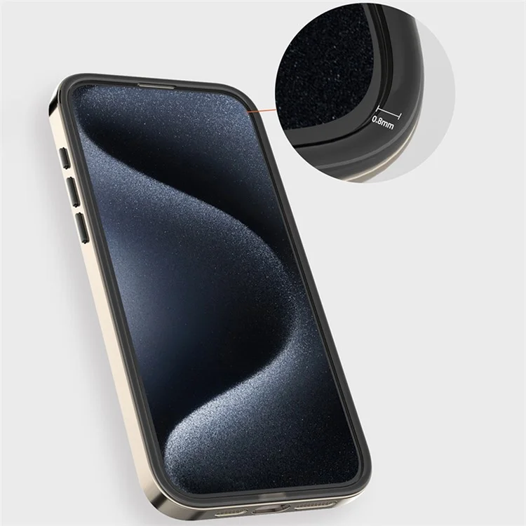 For iPhone 13 Pro 6.1 inch Case TPU+PC Electroplating Edges Phone Cover - Gold
