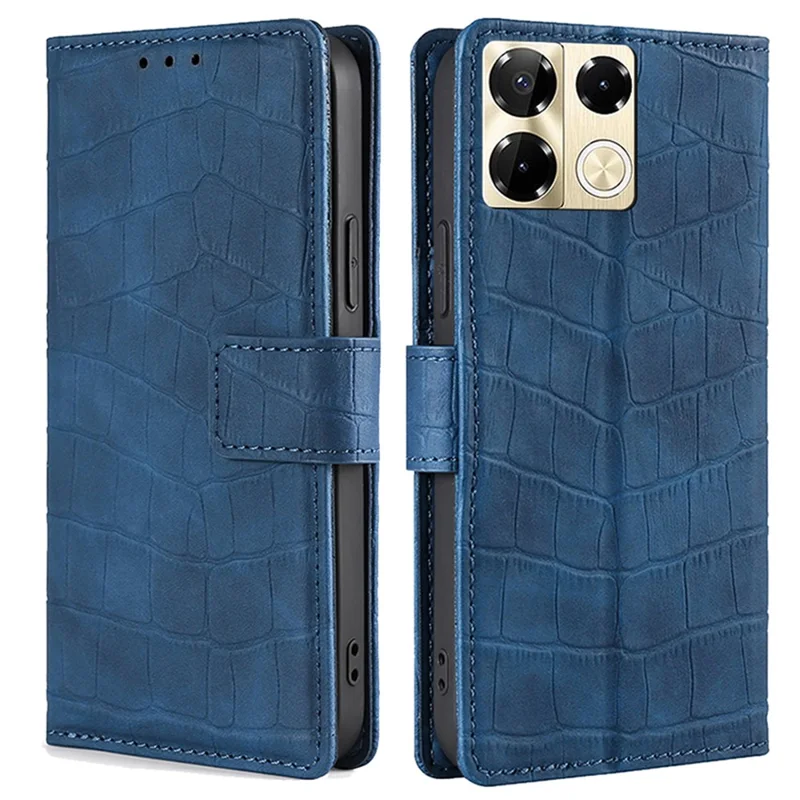 For Infinix Note 40 Pro 5G Leather Cover Crocodile Texture Wholesale Phone Cases - Blue