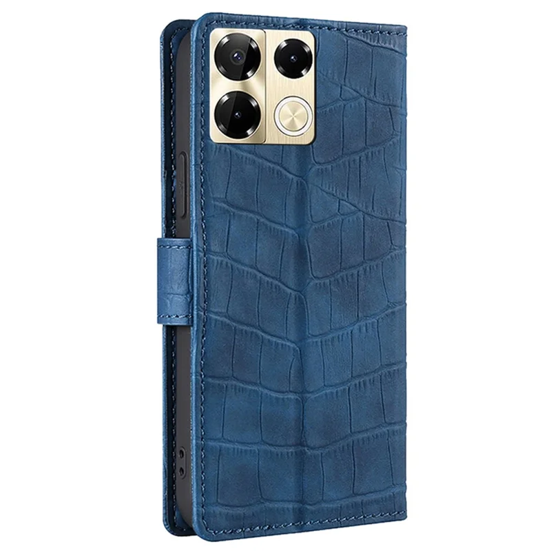 For Infinix Note 40 Pro 5G Leather Cover Crocodile Texture Wholesale Phone Cases - Blue