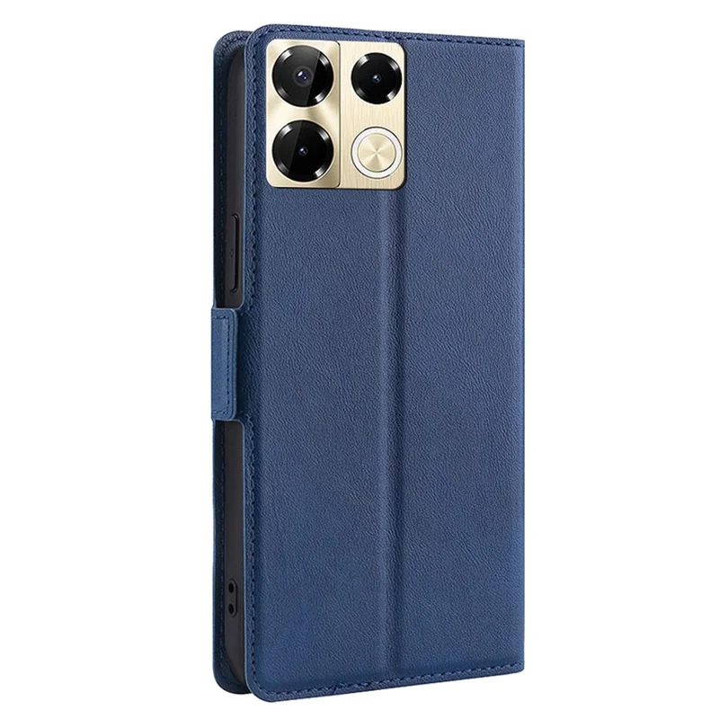 For Infinix Note 40 Pro 5G Leather Case Card Slots Phone Stand Cover - Blue