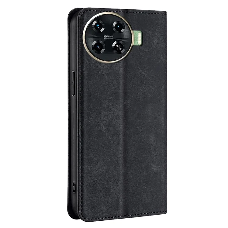 For TECNO Spark 20 Pro+ PU+TPU Wallet Phone Case Mobile Accessories Wholesale - Black