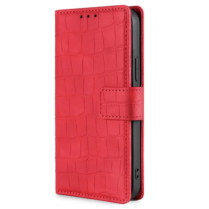 For TECNO Spark 20 Pro+ Phone Case Crocodile Texture PU Leather Protective Cover - Red