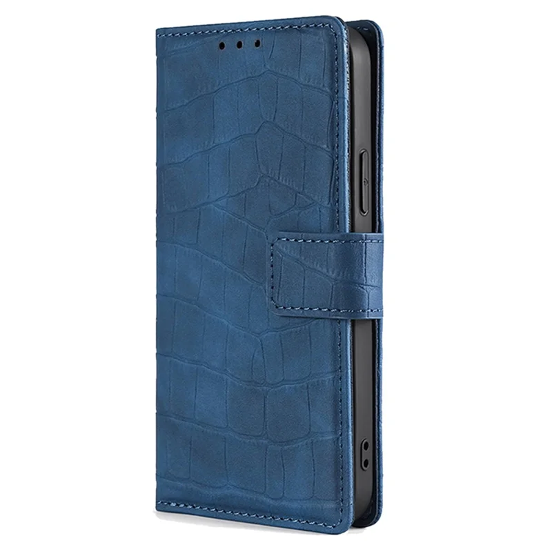 For TECNO Spark 20 Pro+ Phone Case Crocodile Texture PU Leather Protective Cover - Blue