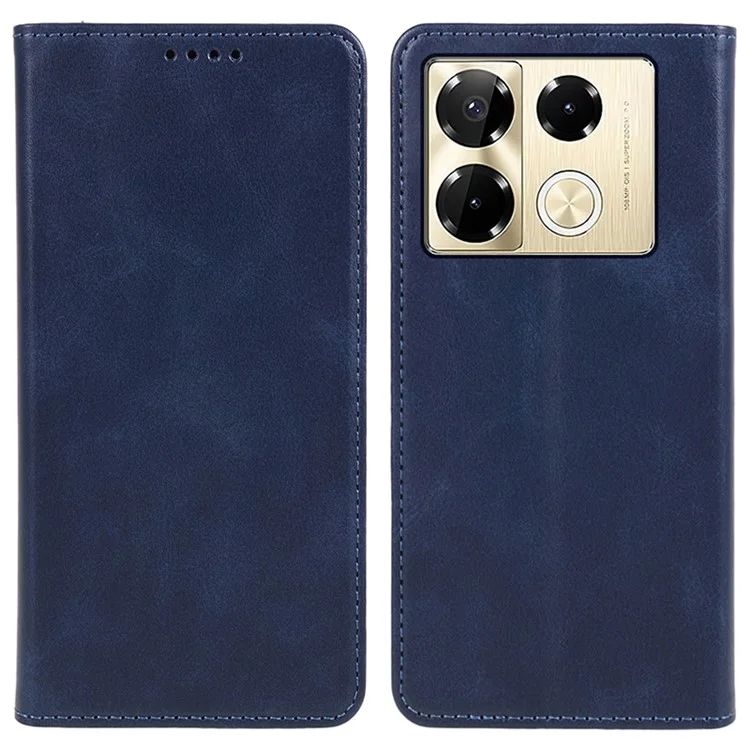 For Infinix Note 40 Pro 4G / 5G / Infinix Note 40 Pro+ Case Magnetic Flip Leather Phone Cover - Blue