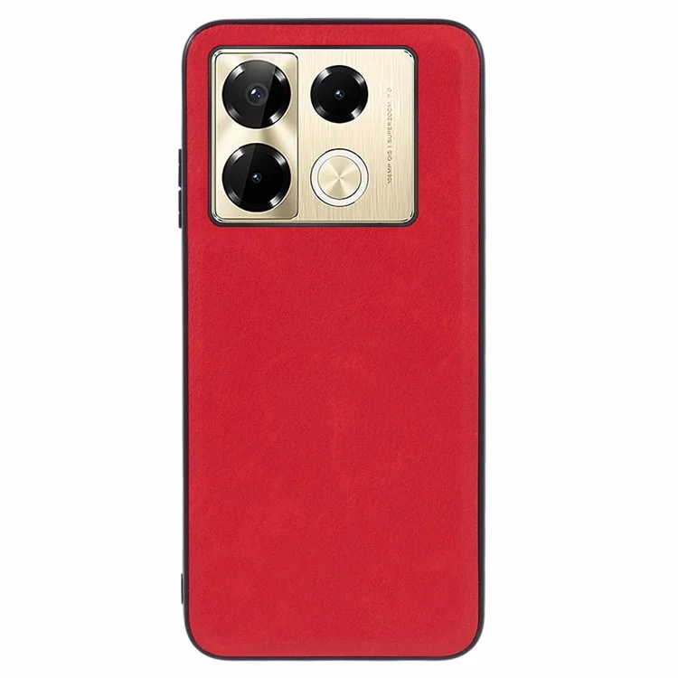 For Infinix Note 40 Pro 4G / 5G / Infinix Note 40 Pro+ Case Retro PU Leather Coating Phone Back Cover - Red