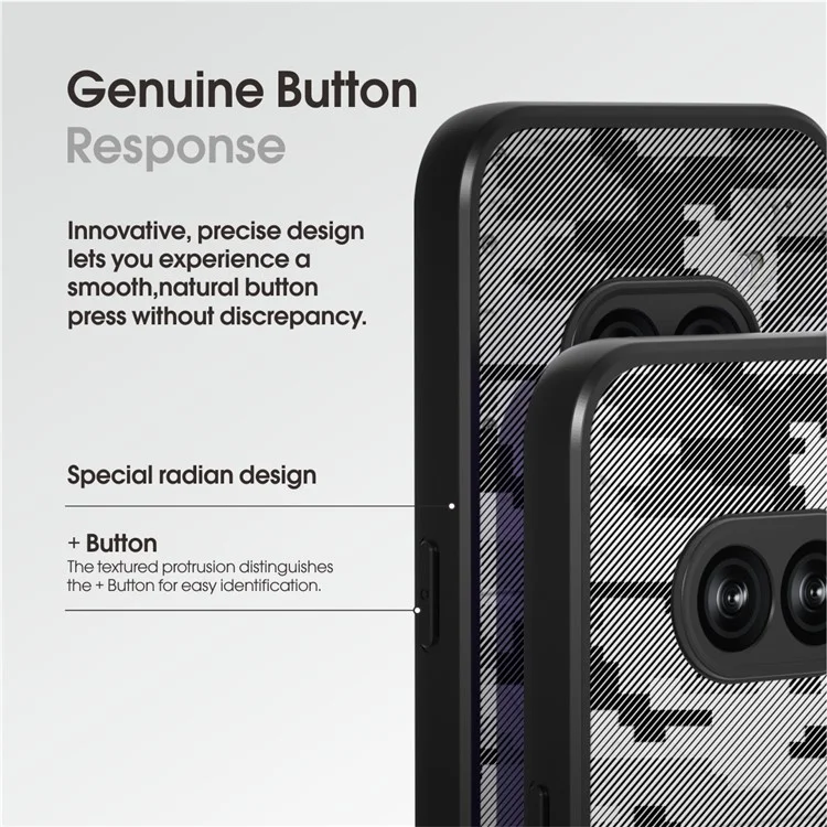 IBMRS For Nothing Phone (2a) Plus / Phone (2a) Funda Protectora TPU+PC a Prueba de Golpes con Corte Preciso para Lente - Camuflaje en Cuadrícula