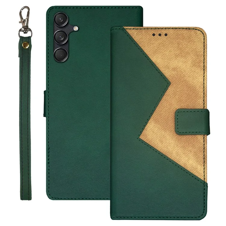 IDEWEI For Samsung Galaxy M55 5G / C55 5G / F55 5G Case Card Holder Stand PU Leather Phone Cover - Green