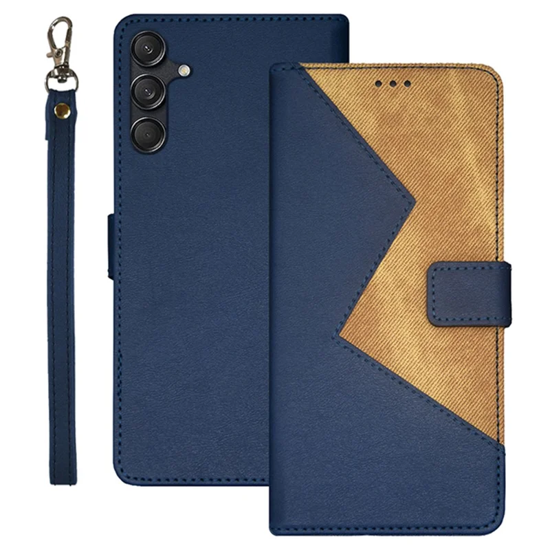 IDEWEI For Samsung Galaxy M55 5G / C55 5G / F55 5G Case Card Holder Stand PU Leather Phone Cover - Blue