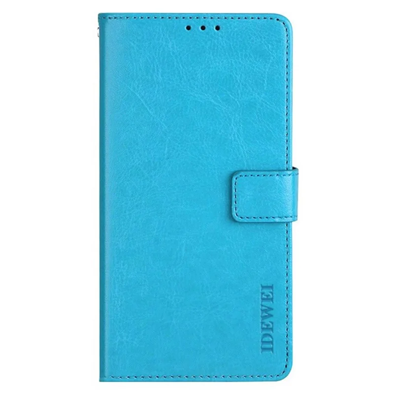 IDEWEI For Realme Note 50 4G Case Crazy Horse PU Leather Wallet Anti-scratch Phone Cover - Sky Blue